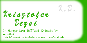 krisztofer dezsi business card